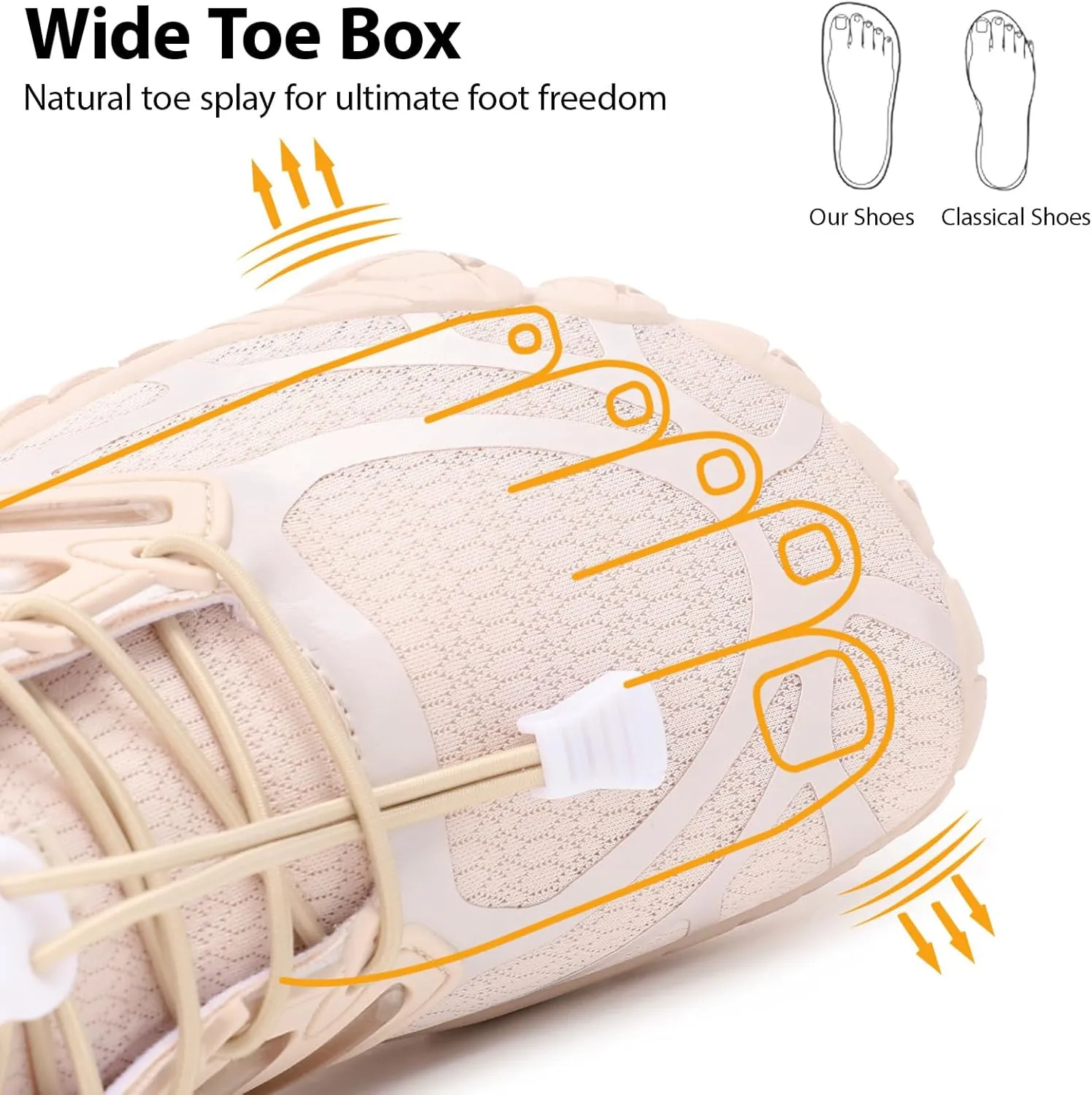 Hike Barefoot Shoes Women Wide Toe Box Zero Drop Minimalist Shoes for Workout Cross-Trainer Walking Hiking Water Grounded Footwear
