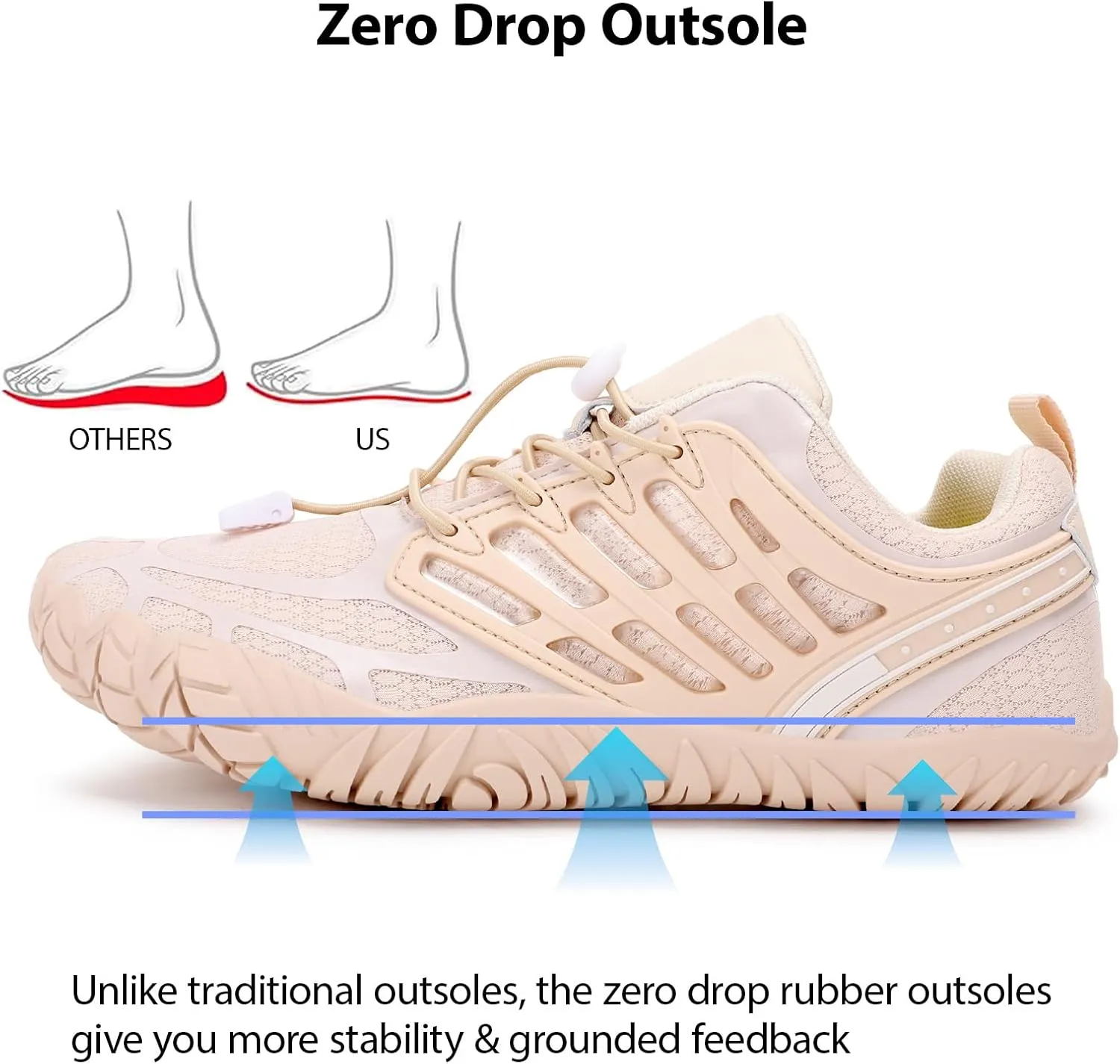 Hike Barefoot Shoes Women Wide Toe Box Zero Drop Minimalist Shoes for Workout Cross-Trainer Walking Hiking Water Grounded Footwear