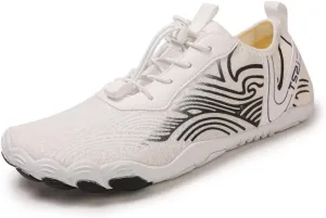 Hike Gym Barefoot Shoes for Women Fashion Wide Toe Box Non Slip Quick Dry Lightweight Minimalist Cross Trainer for Hiking Swim Outdoor Beach Breathable Mesh Comfortable Zero Drop Sole