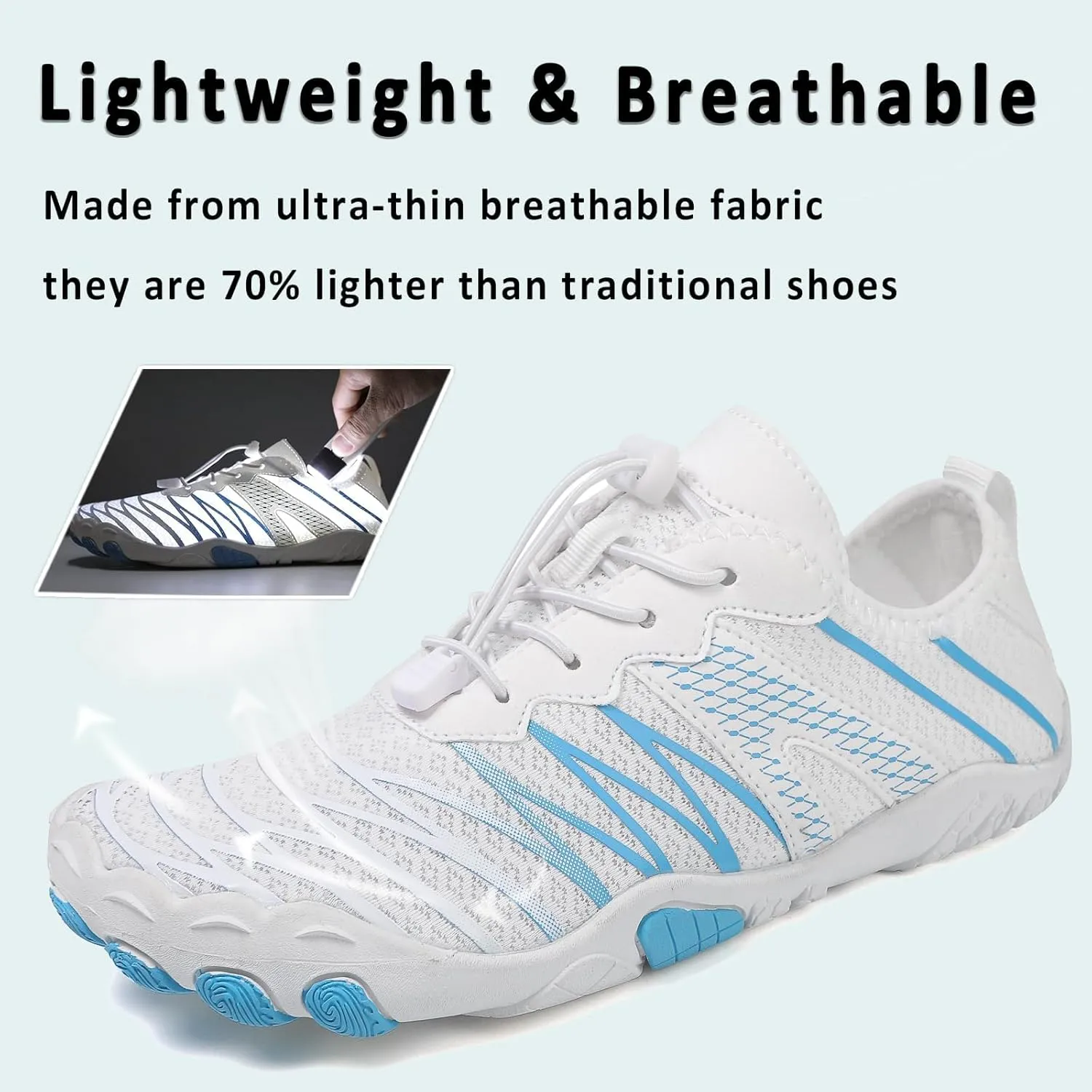 Hiking Barefoot Footwear Womens Shoes Women Healthy Non-Slip Grounded Footwear Barefoot Shoes for Women Quick Dry Hiking Sneakers Wide Toe Box Healthy Non-Slip Lightweight Athletic Shoe