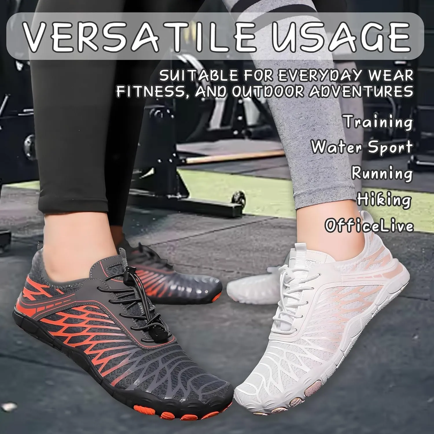 Hiking Barefoot Shoes,Wide Toe Water Shoes,Running Boots Sneakers,Athletic Footwear Trainer for Men/Women Unisex，Activity Fitness trackers
