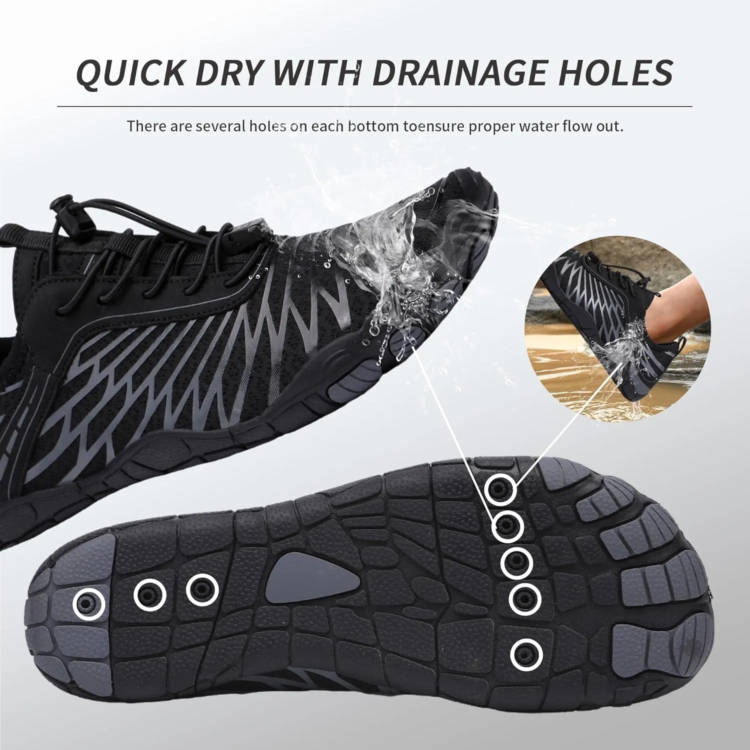 Hiking Barefoot Shoes,Wide Toe Water Shoes,Running Boots Sneakers,Athletic Footwear Trainer for Men/Women Unisex，Activity Fitness trackers