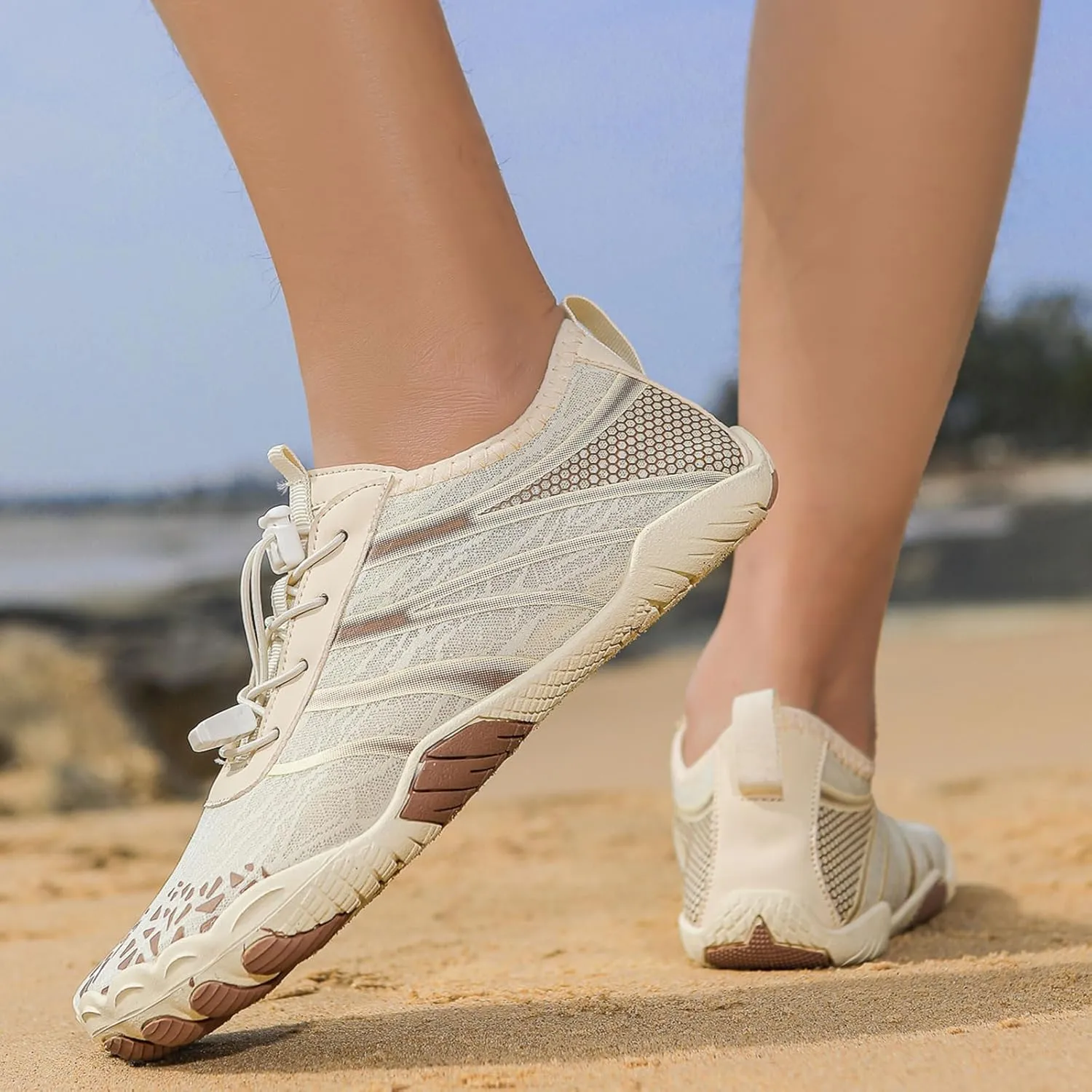 Hiking Water Shoes with Arch Support for Women Walking Wide Width Grounded Footwear for Women Men with Neuropathy Wide Toe Box Sneakers Non-Slip Diabetic Shoe Quick-Dry Waterproof Unisex