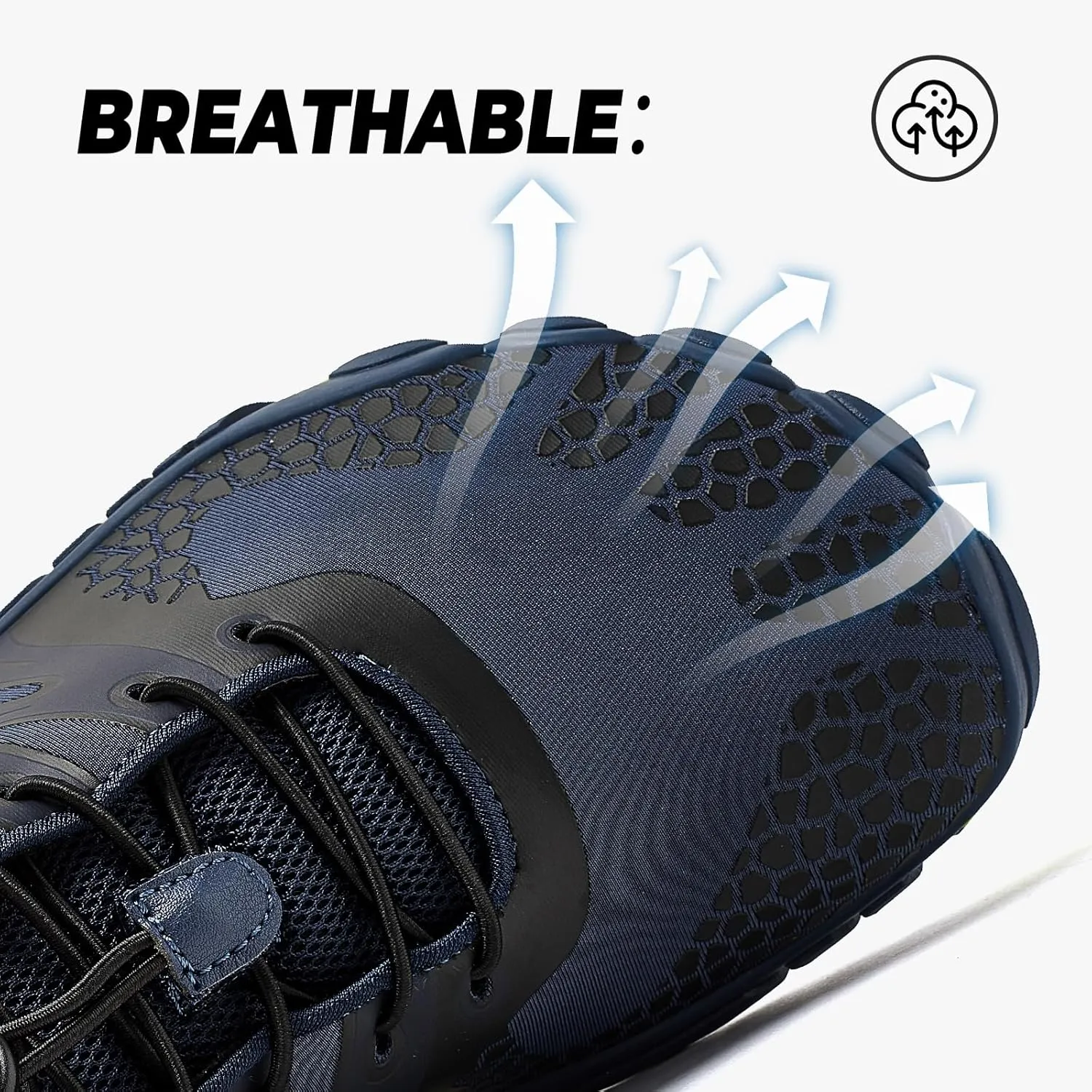 HOBIBEAR Wide Toe Box Barefoot Shoes for Men Women Gym Minimalist Cross-Trainer Running Hike Grounded Footwear Non Slip Zero Drop