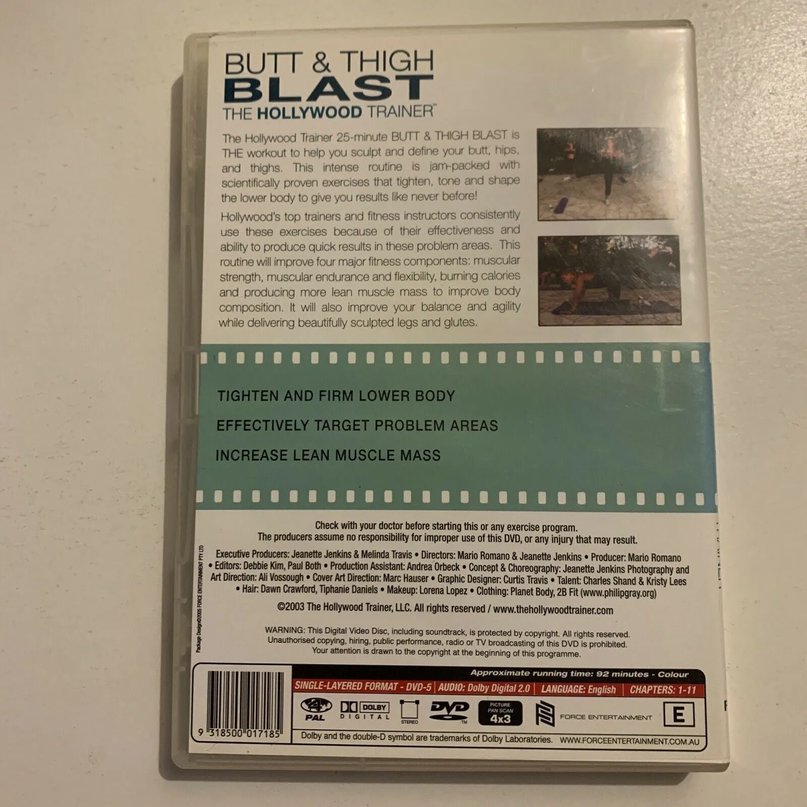 Hollywood Trainer - Butt And Thigh Blast (DVD, 2005) Jeanette Jenkins. Region 4