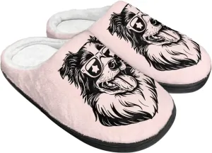 Home Fluffy Slippers, Soft Warm Scuff Slippers for Winter, Anti-Slip House Shoes for Indoor Outdoor