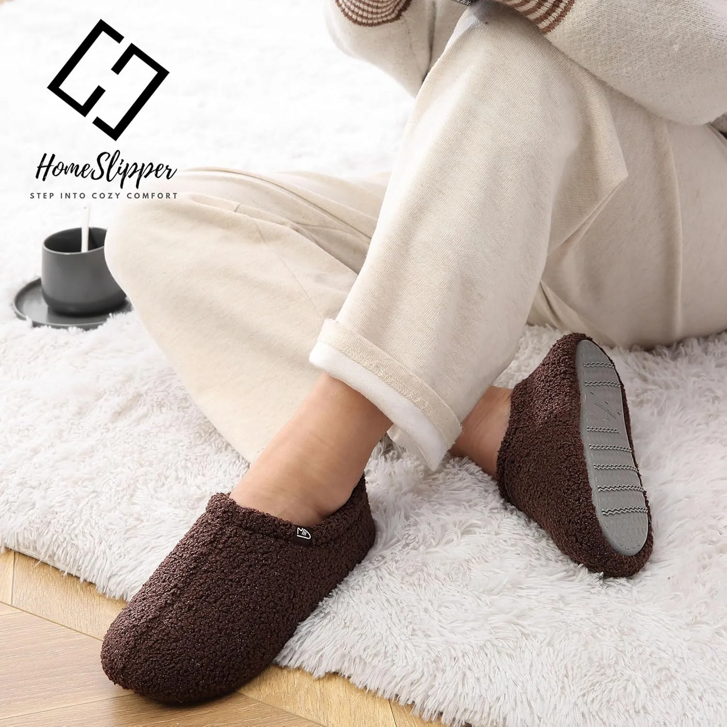 Home Slipper Bootie Slippers Women Girls Indoor Warm Fuzzy Boots Non-slip House Shoe Slippers