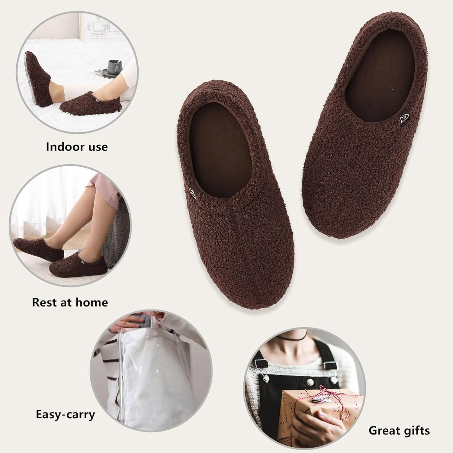 Home Slipper Bootie Slippers Women Girls Indoor Warm Fuzzy Boots Non-slip House Shoe Slippers