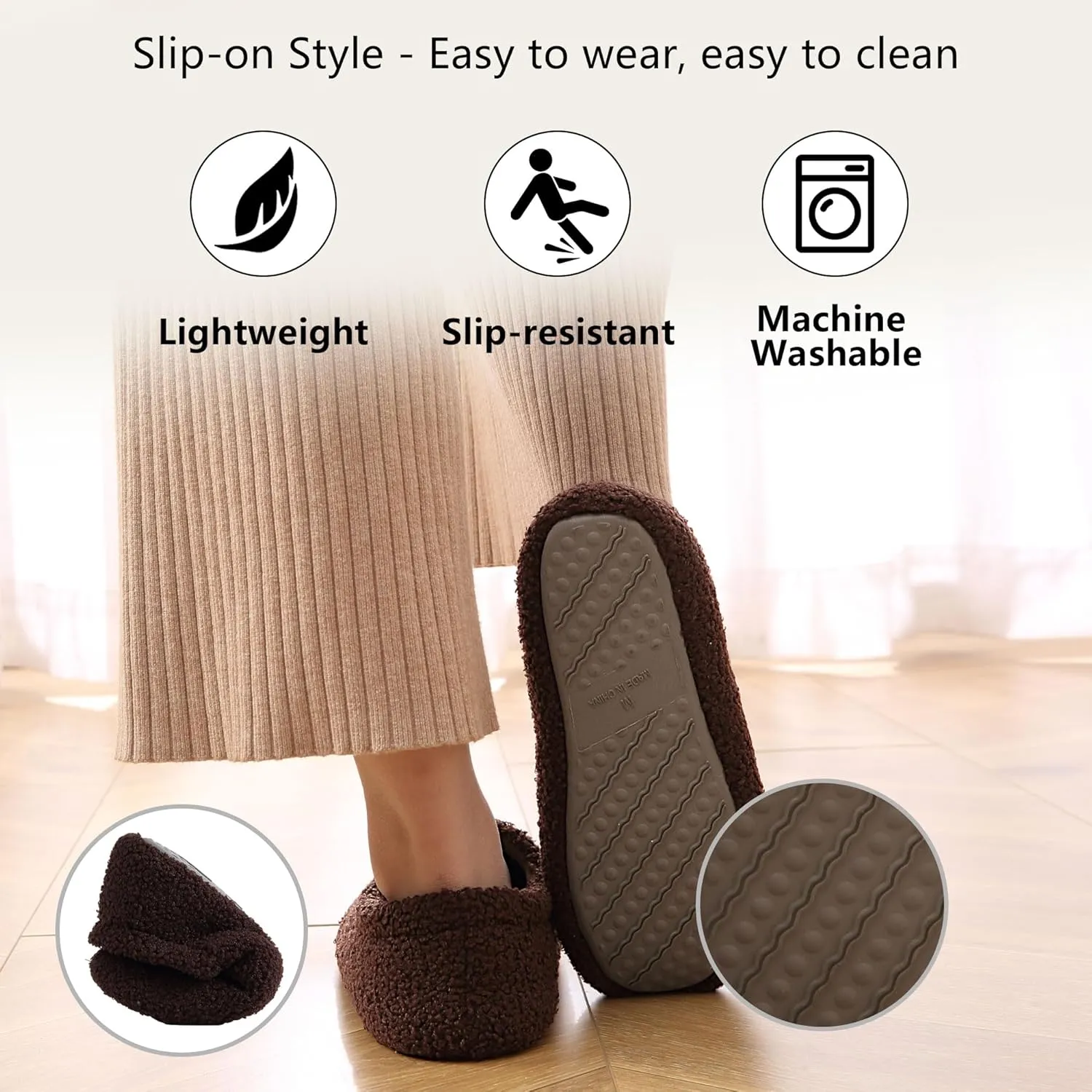 Home Slipper Bootie Slippers Women Girls Indoor Warm Fuzzy Boots Non-slip House Shoe Slippers