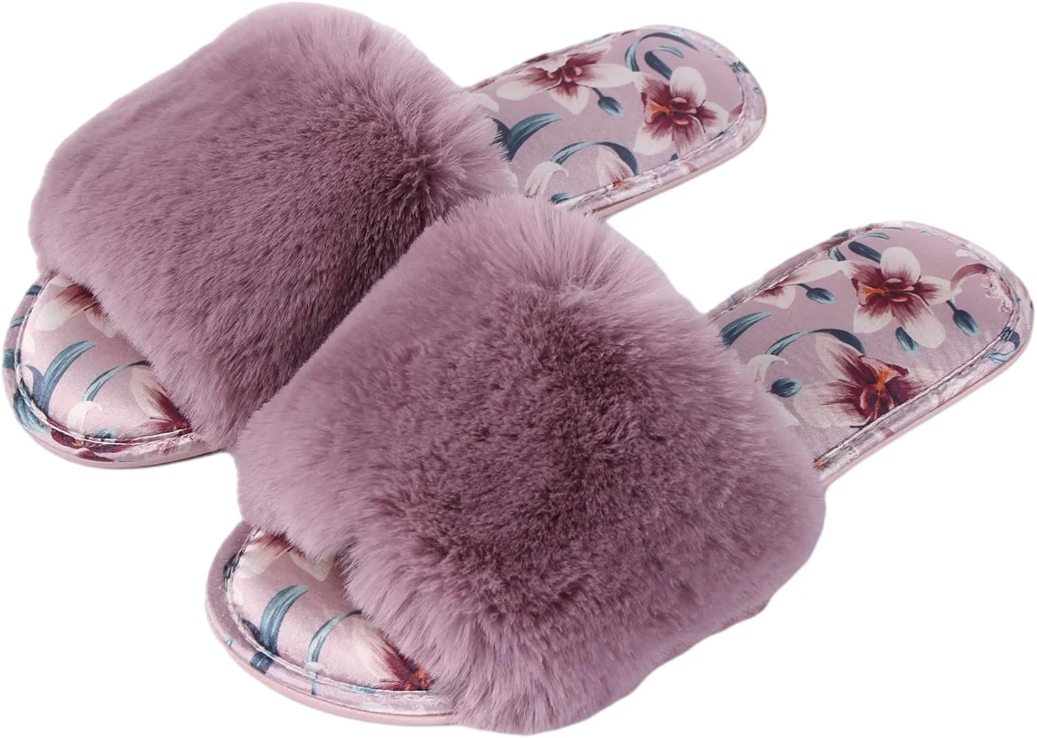 Home Slipper Women's Soft Fleece Indoor Non-Slip House Flip-Flops SPA Thong Slippers