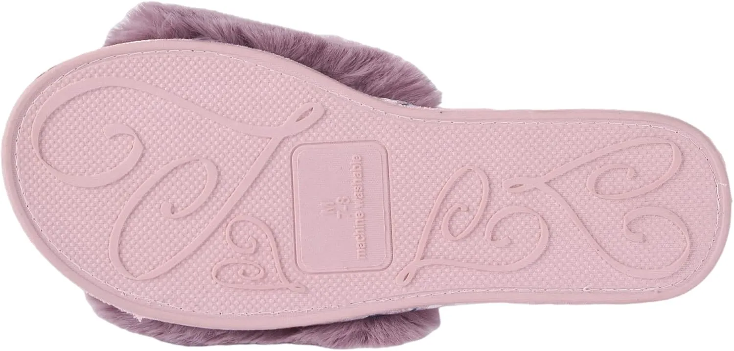 Home Slipper Women's Soft Fleece Indoor Non-Slip House Flip-Flops SPA Thong Slippers