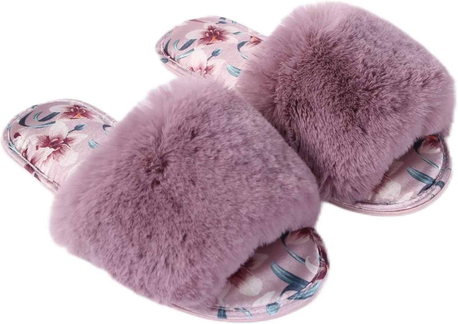Home Slipper Women's Soft Fleece Indoor Non-Slip House Flip-Flops SPA Thong Slippers