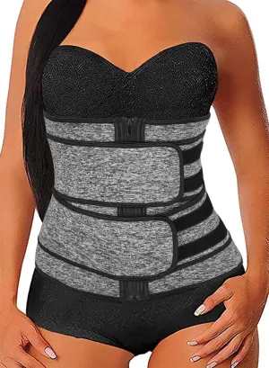 Hopgo Neoprene Waist Trainer for Women Weight Loss Workout Trimmer Belt Zipper Sweat Cincher Girdle