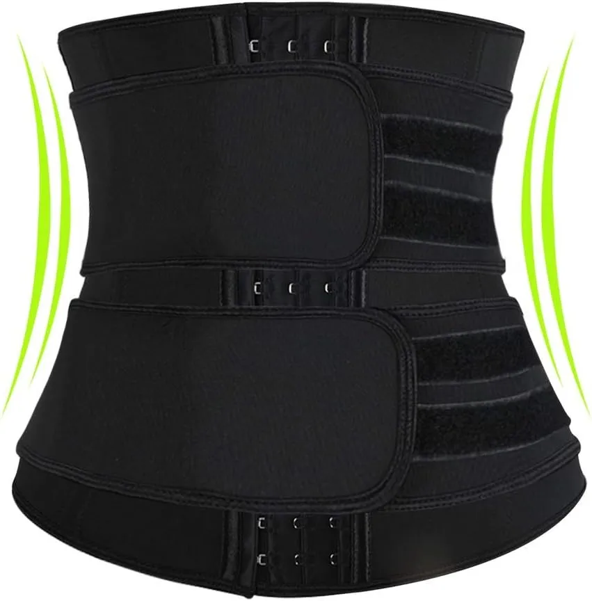 Hopgo Neoprene Waist Trainer for Women Weight Loss Workout Trimmer Belt Zipper Sweat Cincher Girdle