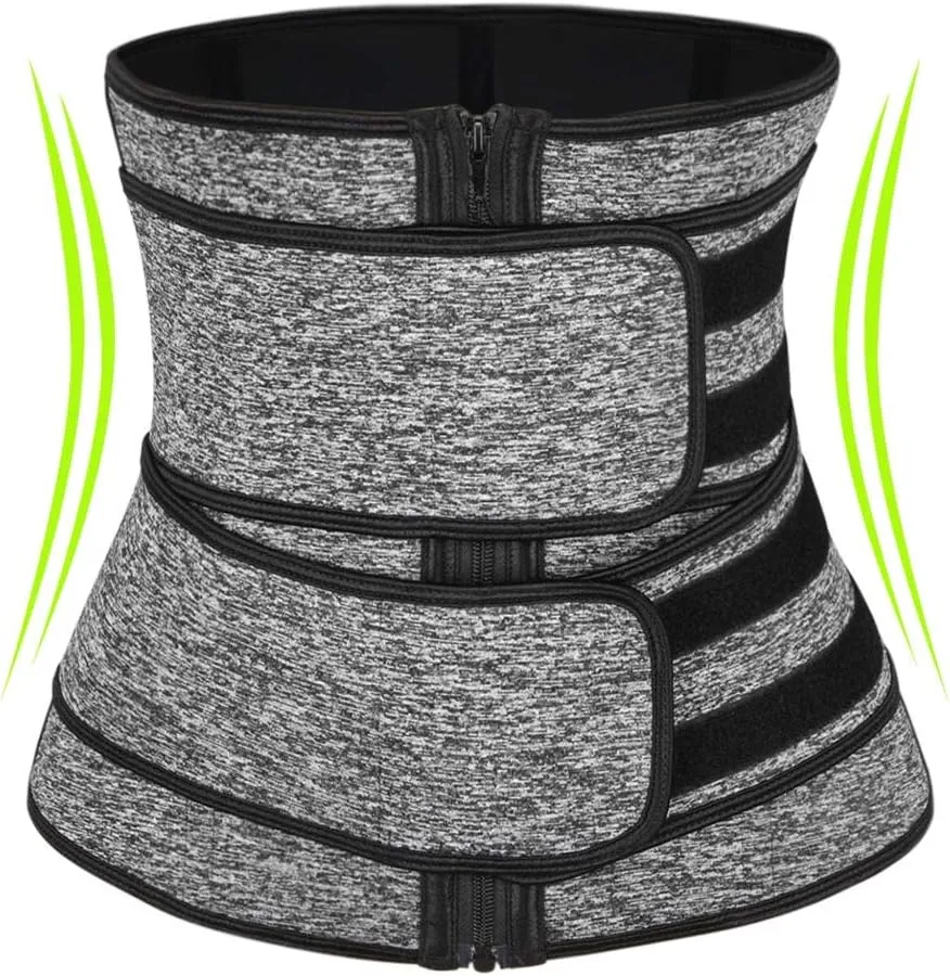Hopgo Neoprene Waist Trainer for Women Weight Loss Workout Trimmer Belt Zipper Sweat Cincher Girdle