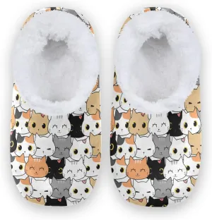 House Slippers Fuzzy Memory Foam Soft Slipper Socks for Woman Men