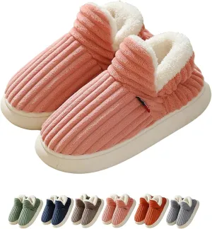Hrtesus Pluffi The Cozy & Stylish Slipper, Pluffi Slipper Booties for Women Men, Warm Plush Lining House Slippers