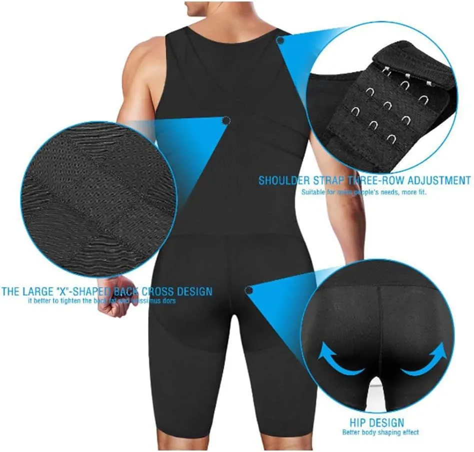 HSQSMWJ Men Full Body Fajas Colombianas Shapewear Abdomen Control Waist Trainer