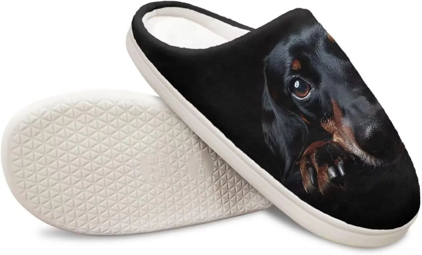 HUGS IDEA Slipper for Women Men Soft Scuff Slippers Anti-Slip Bedroom House Shoes Warm Cozy Plush