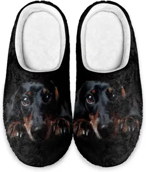 HUGS IDEA Slipper for Women Men Soft Scuff Slippers Anti-Slip Bedroom House Shoes Warm Cozy Plush