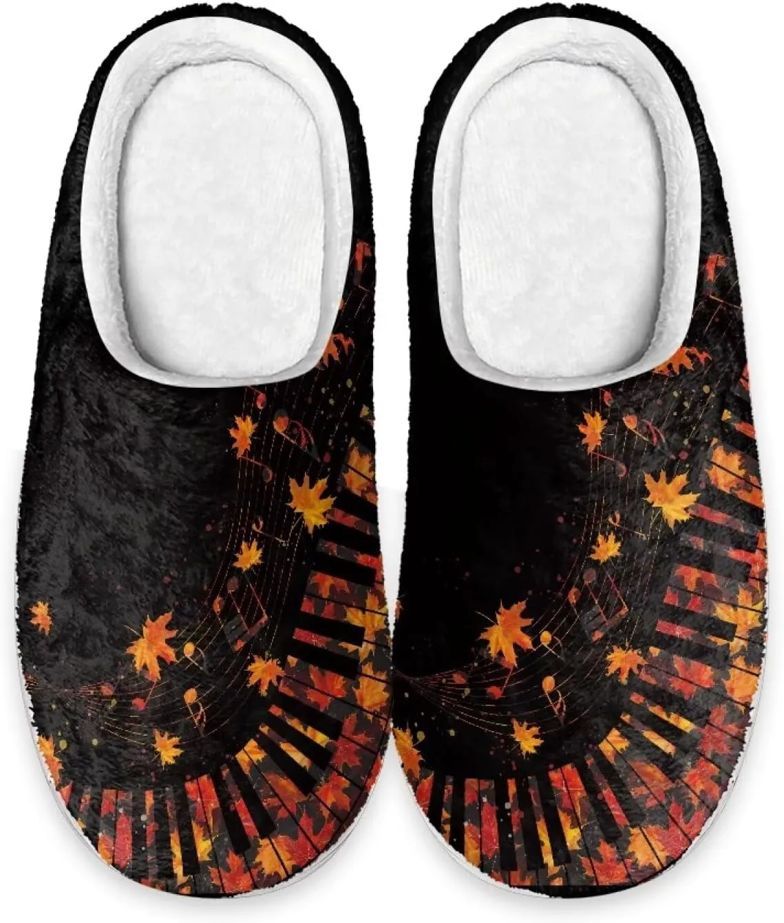 HUGS IDEA Slipper for Women Men Soft Scuff Slippers Anti-Slip Bedroom House Shoes Warm Cozy Plush