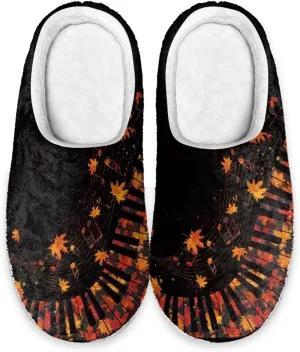 HUGS IDEA Slipper for Women Men Soft Scuff Slippers Anti-Slip Bedroom House Shoes Warm Cozy Plush