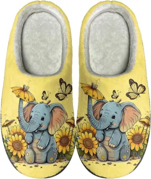 HUIACONG TPR Sole Men Women Indoor/Outdoor Slippers Fuzzy Unisex House Shoes