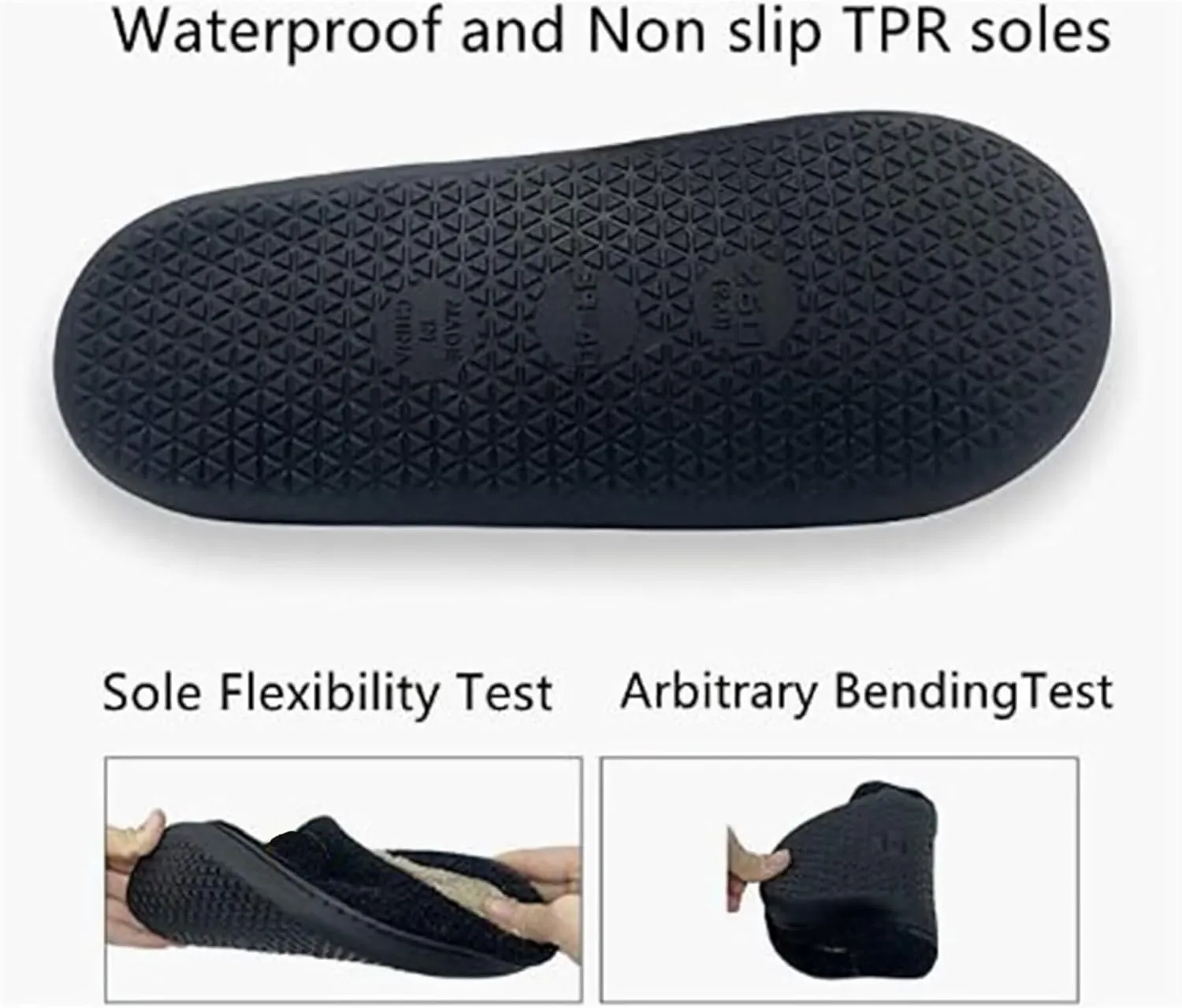 HUIACONG TPR Sole Men Women Indoor/Outdoor Slippers Fuzzy Unisex House Shoes