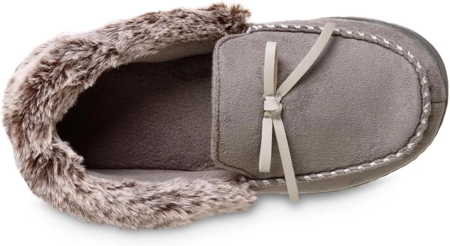 isotoner Women's Microsuede Moccasin Slippers Non-Slip, Indoor/Outdoor, Memory Foam, Machine Washable
