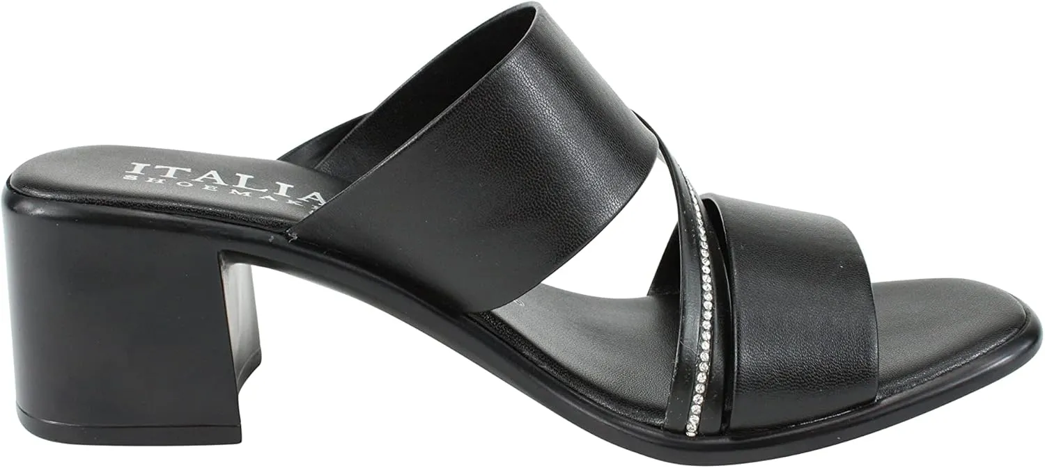 ITALIAN Shoemakers Coletty Dressy Comfortable Womens Low Block Heel Sandal Open Toe Supportive Arch Comfort