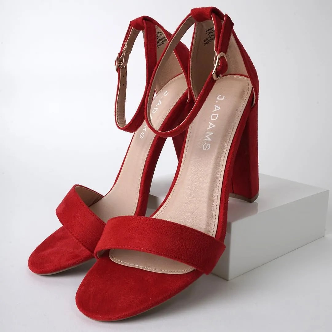 J. Adams Shirley Heels for Women - Ankle Strap High Heel Dressy Sandals