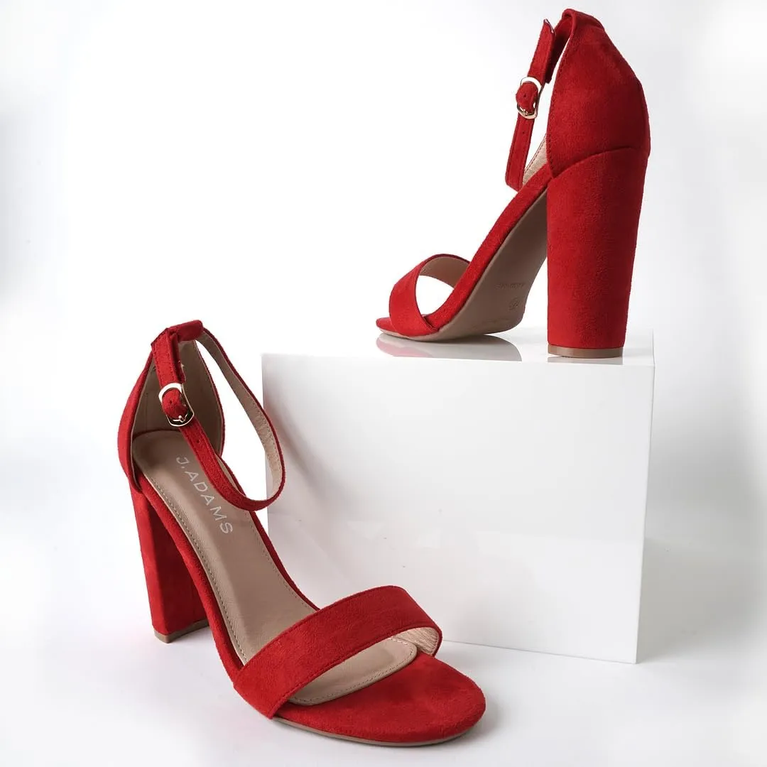 J. Adams Shirley Heels for Women - Ankle Strap High Heel Dressy Sandals