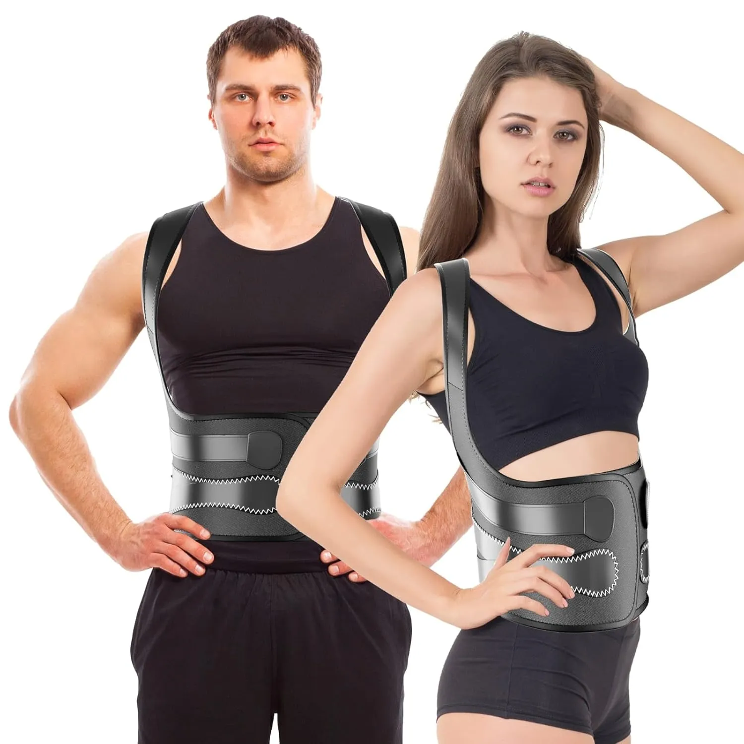 JAL Posture Corrector for Women & Men – Spine Vertical Alignment System for Instant Back Straightening & Lower Back Pain Relief | Full Back Brace & Upright Trainer for Better Posture (Large)