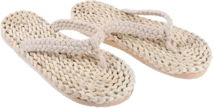 Japanese Style Tatami Slippers Straw Woven Anti-slip Summer Slippers for Couples