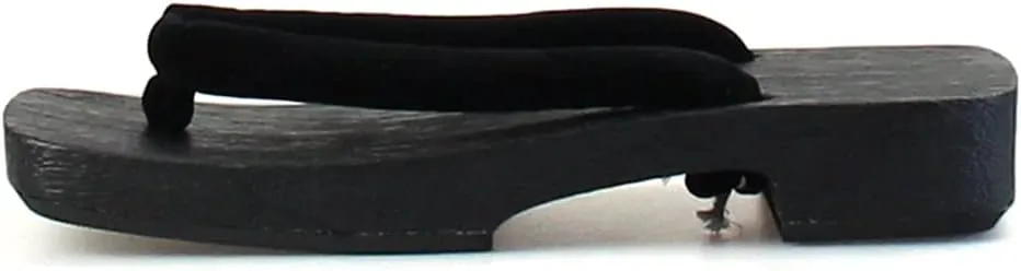 Japanese Traditional Clogs Geta Mens House Slippers Youth Wood Grain Flat-Heeled Clogs Men's Flip Flops Sandals Wooden Two-Tooth Clogs Slippers Indoor for Women Men