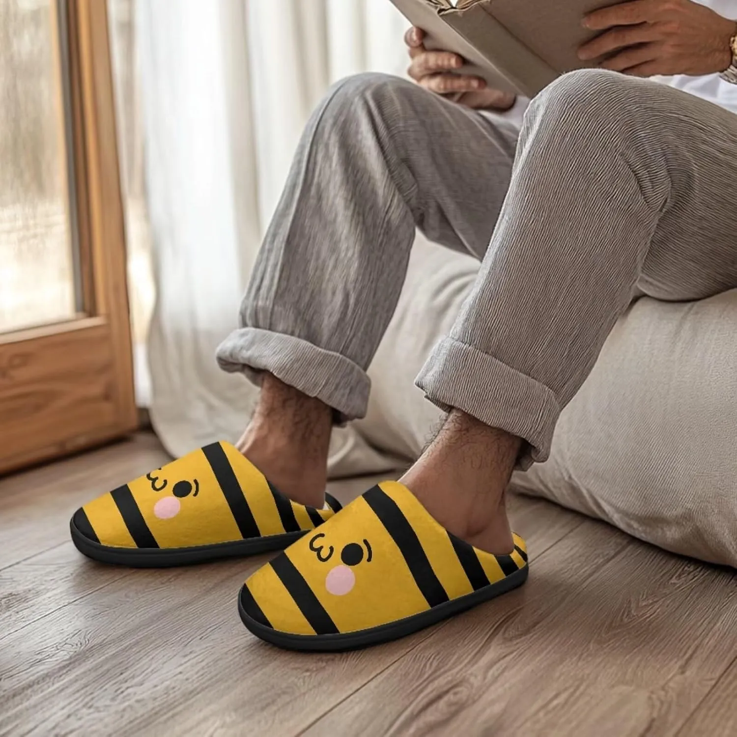 Jeiento Dragonfly Slippers for Women Warm Closed Toe Slipper Winter House Shoes Fuzzy Slippers