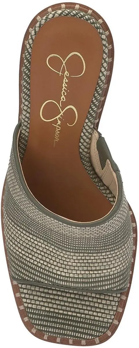 Jessica Simpson Womens Lendrila Block Heel Slip-On Heels