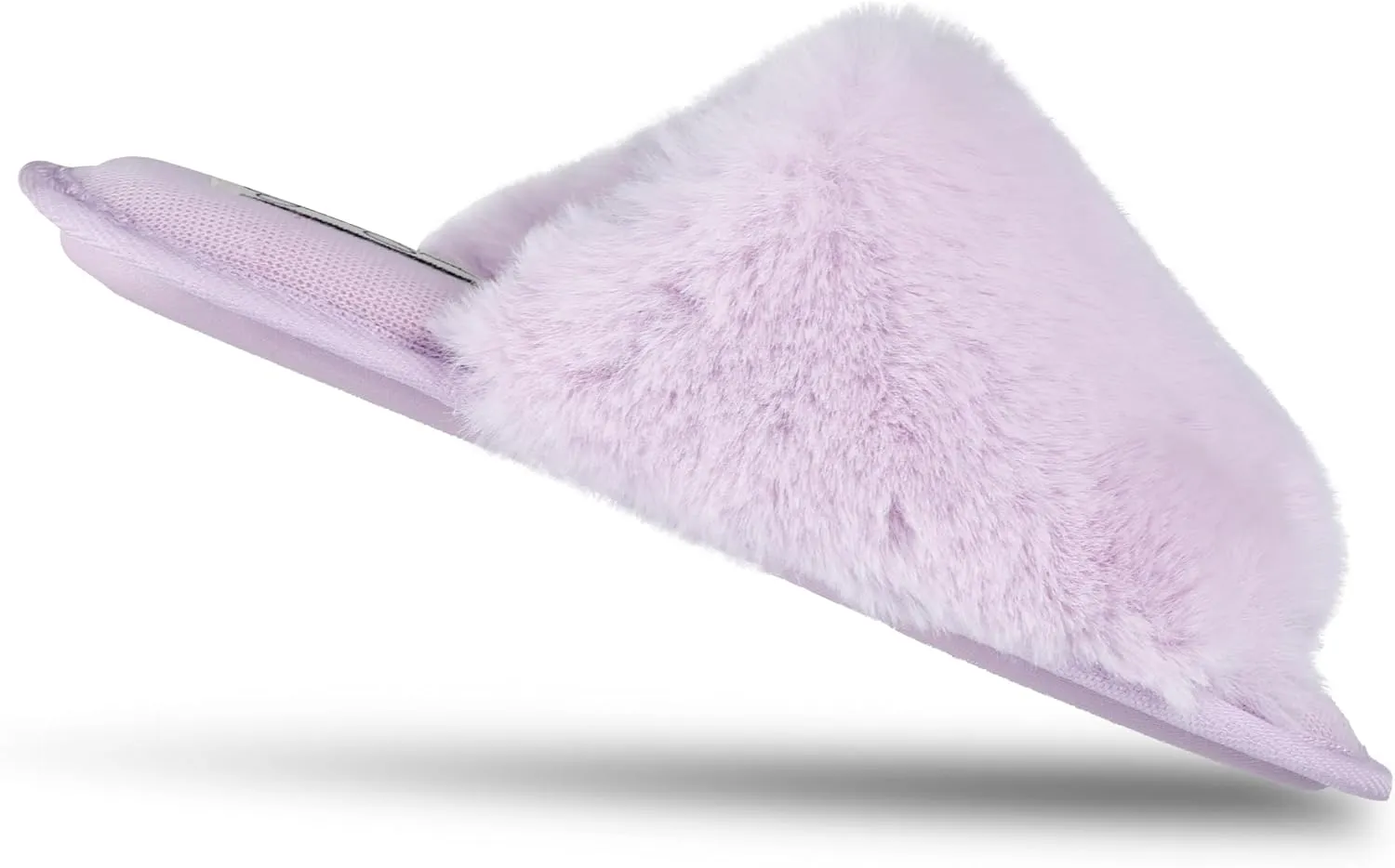 Jessica Simpson Women's Plush Faux Fur Fuzzy Slide on Open Toe Slipper with Memory Foam