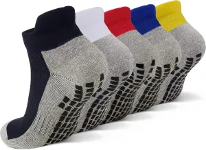 JHM No Show Short Cut Low Cut Anti Slip Non Slip,Non Skid Slipper Hospital,Sport,Athletic Socks with grips