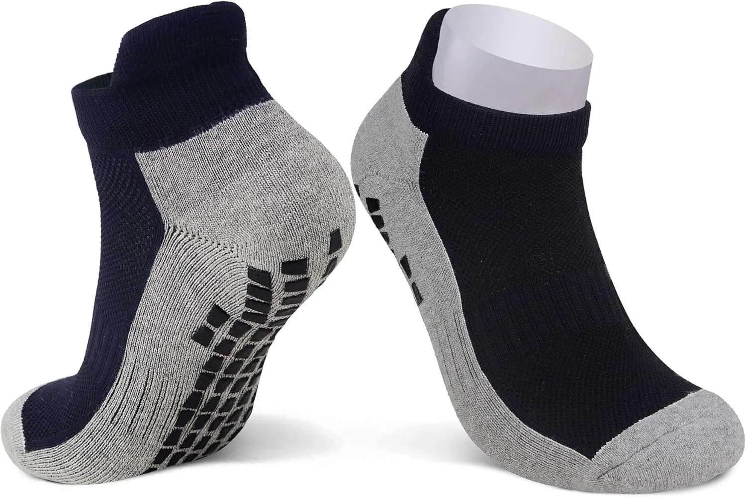 JHM No Show Short Cut Low Cut Anti Slip Non Slip,Non Skid Slipper Hospital,Sport,Athletic Socks with grips