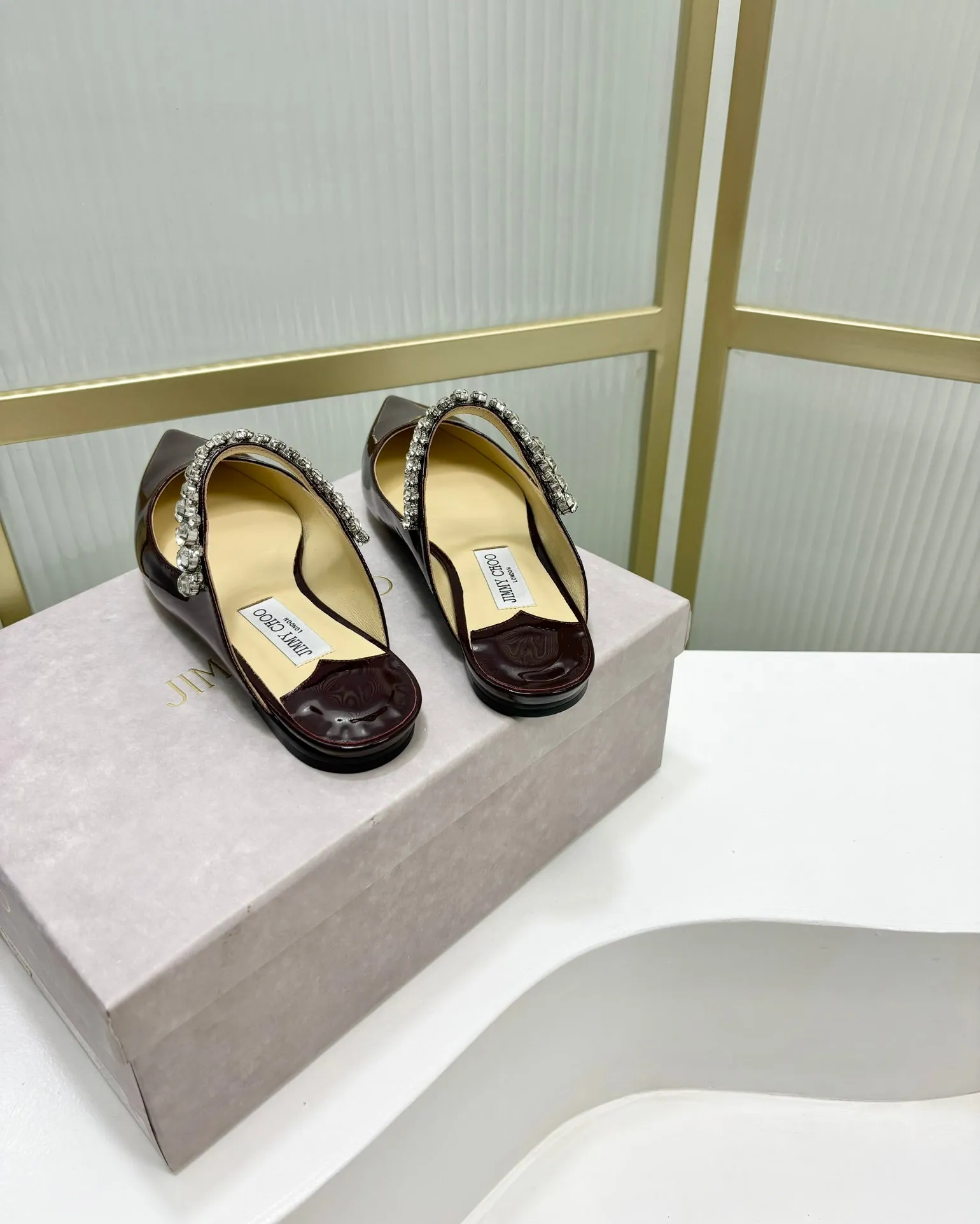 Jimmy Bing In Black Glossy Cowhide Mules  587752