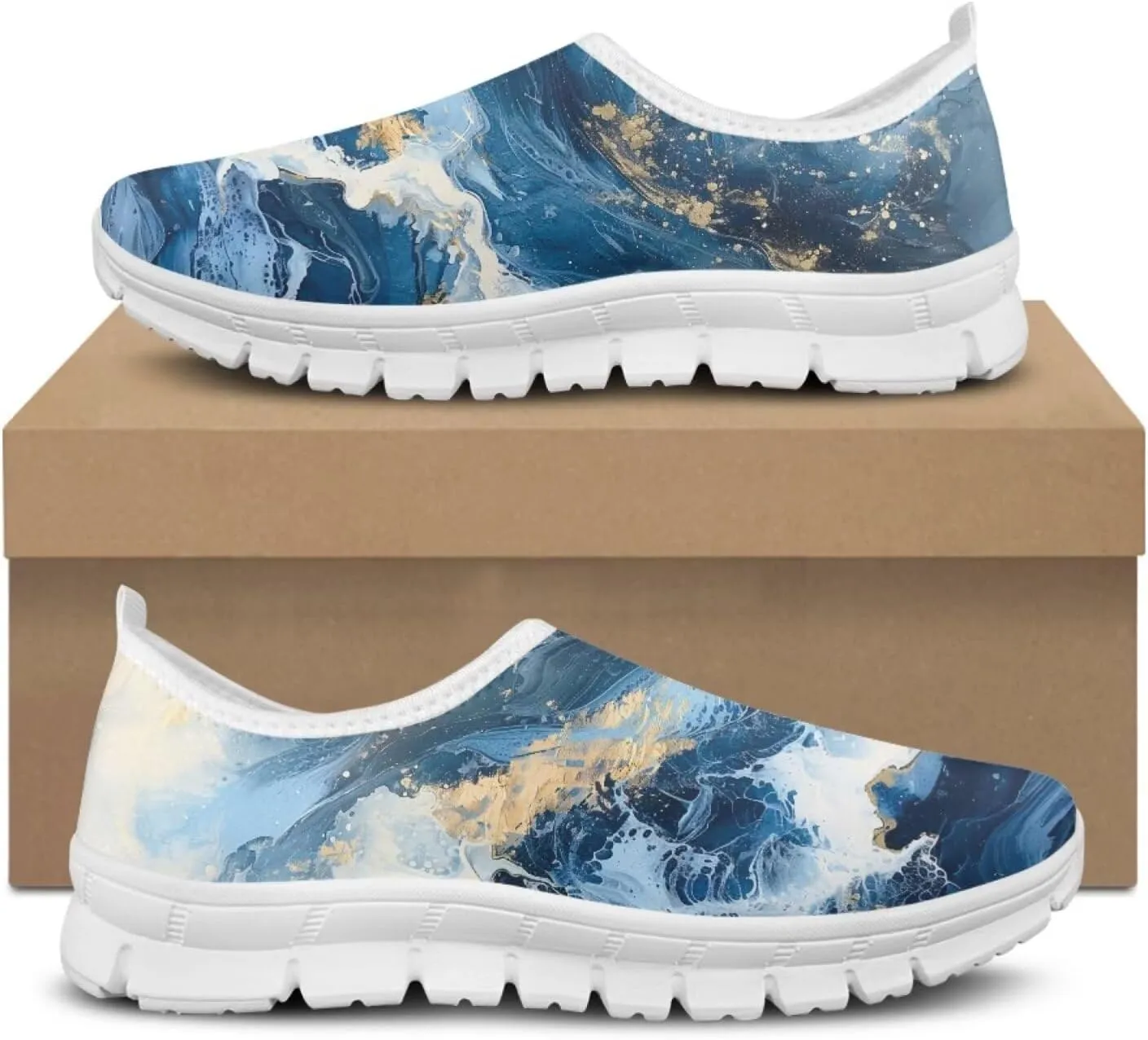 JoyLamoria Boho Elephant Walking Shoes Art Travel Travel Clog Slip on Causal Loafer Fashion Sneakers for Men Women