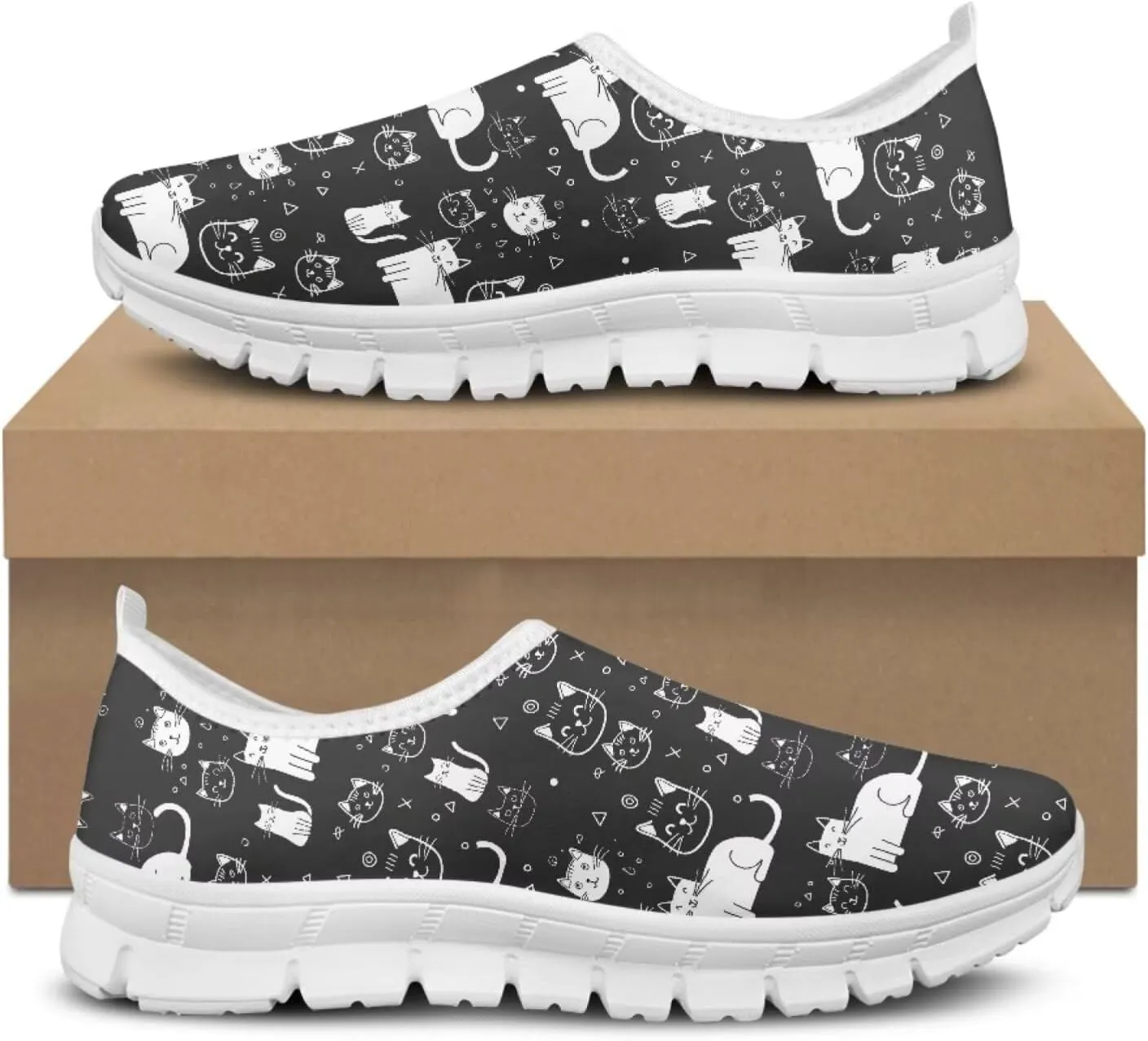 JoyLamoria Boho Elephant Walking Shoes Art Travel Travel Clog Slip on Causal Loafer Fashion Sneakers for Men Women