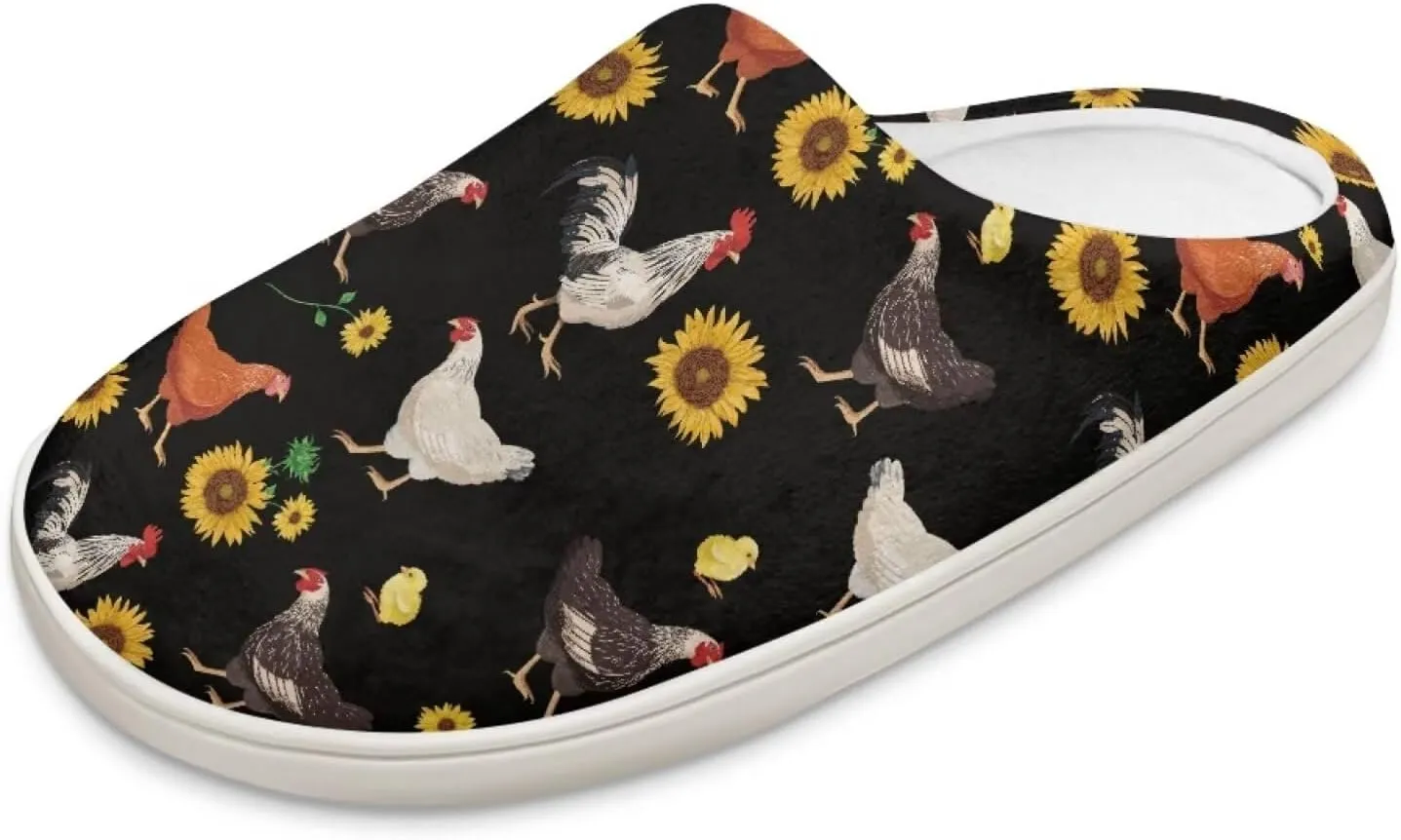 JoyLamoria Pink Hummingbird House Slipper Women Clog Slip On Winter Soft Thick Slipper Rubber Sole Garden Clogs