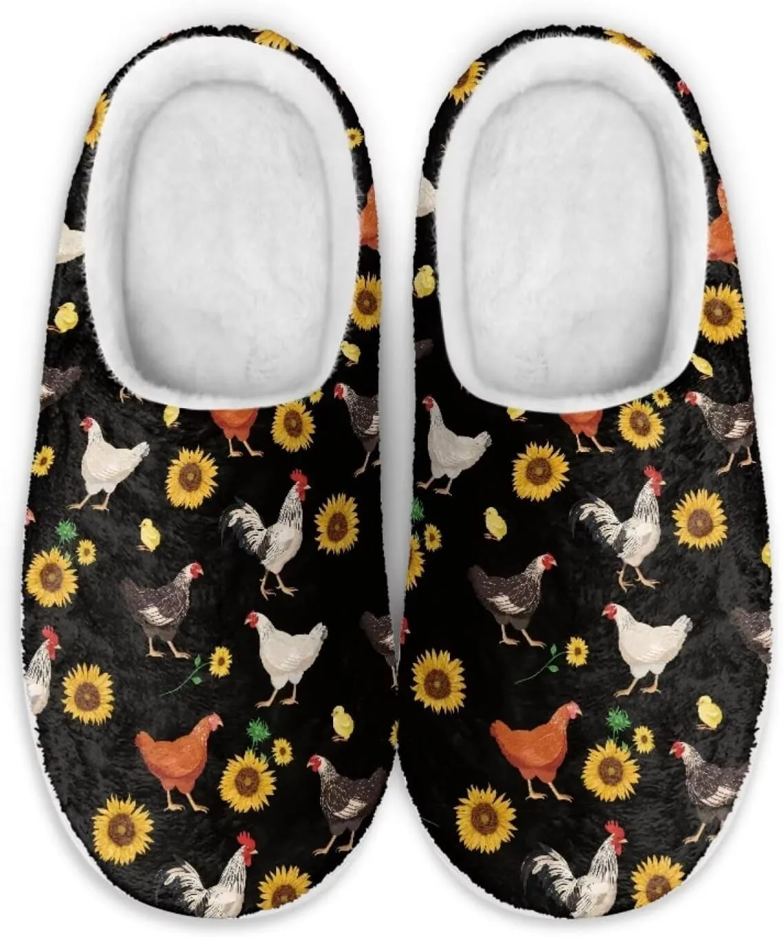 JoyLamoria Pink Hummingbird House Slipper Women Clog Slip On Winter Soft Thick Slipper Rubber Sole Garden Clogs
