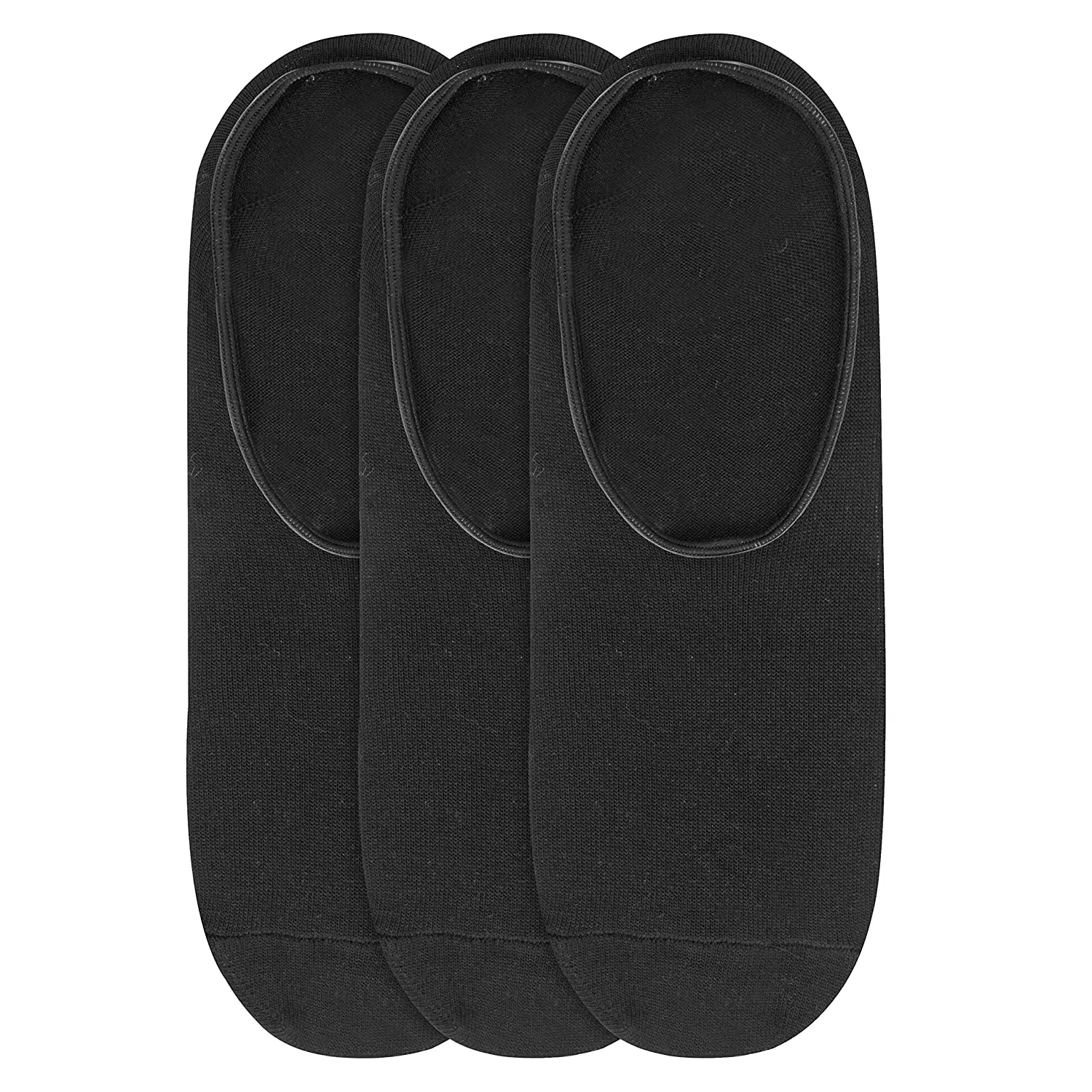 JUMP USA Men's Pack of 3 Bamboo Cotton Loafer Socks with Anti-Slip Silicon | Men's Casual Socks for Everyday Wear - Sweat Proof, Quick Dry, Padded for Extra Comfort