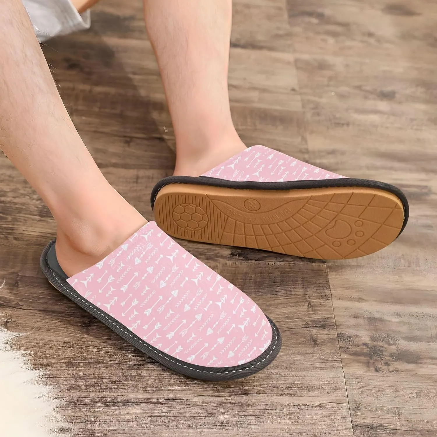 JUNZAN Slipper For Women Seamless Arrows Womens Indoor Slipper Woman Slippers Memory Foam Women Slippers For Home Bed Slippers