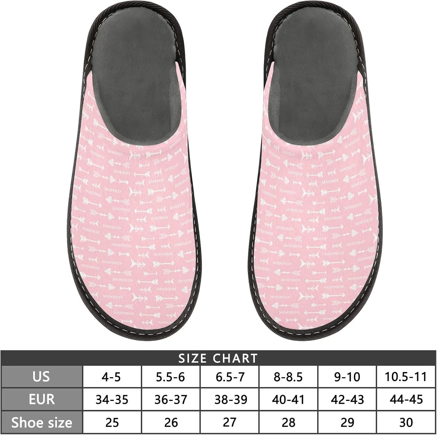 JUNZAN Slipper For Women Seamless Arrows Womens Indoor Slipper Woman Slippers Memory Foam Women Slippers For Home Bed Slippers