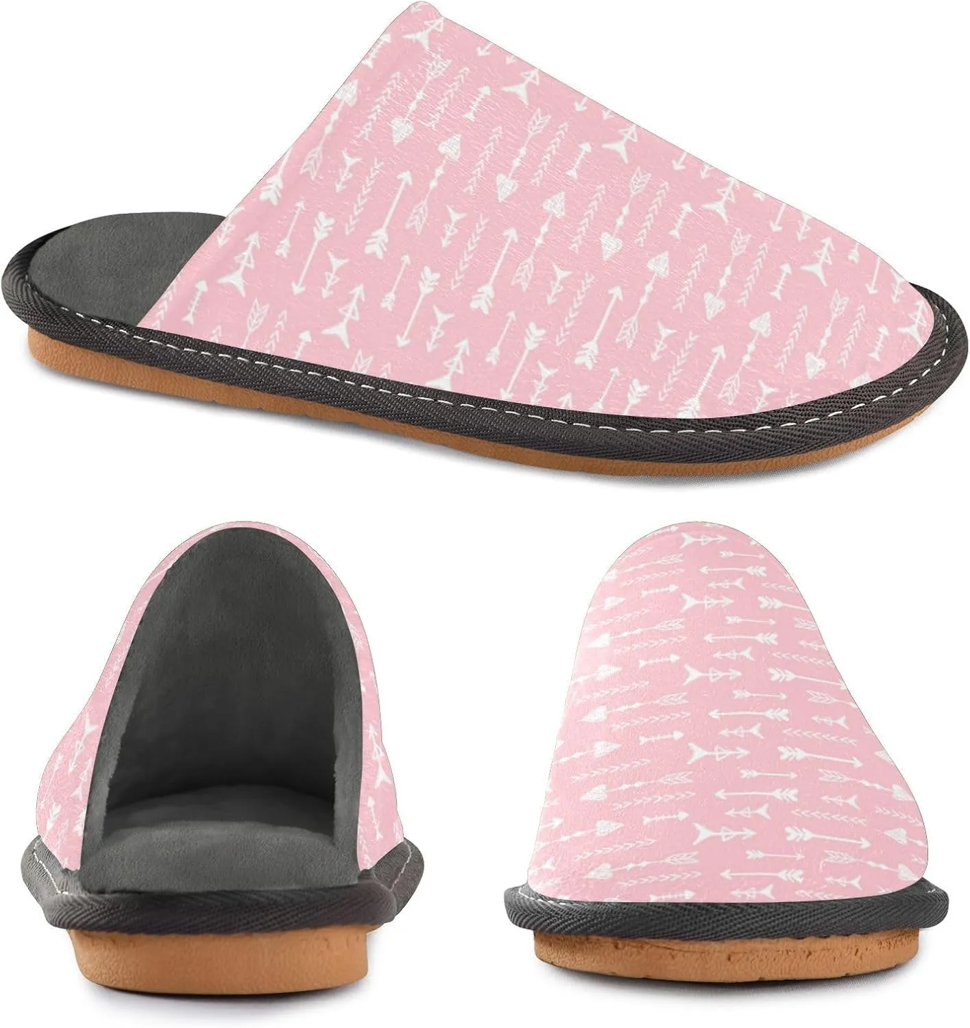 JUNZAN Slipper For Women Seamless Arrows Womens Indoor Slipper Woman Slippers Memory Foam Women Slippers For Home Bed Slippers