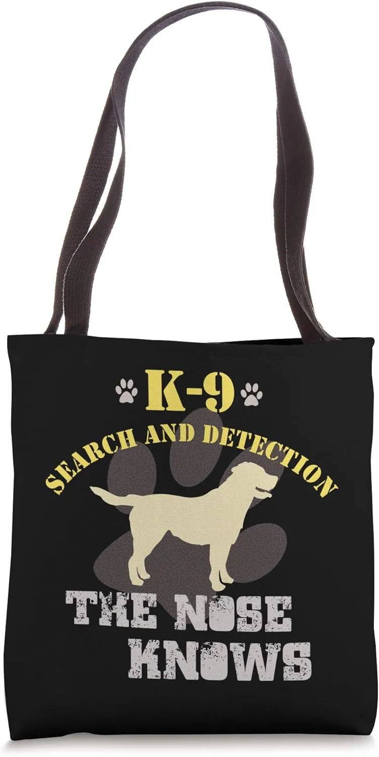 K9 Detection Dog Labrador Retriever Sniffer Security Lab K-9 Tote Bag